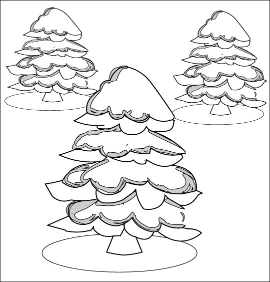 Dessin à colorier: Sapin de Noël (Objets) #167644 - Coloriages à Imprimer Gratuits