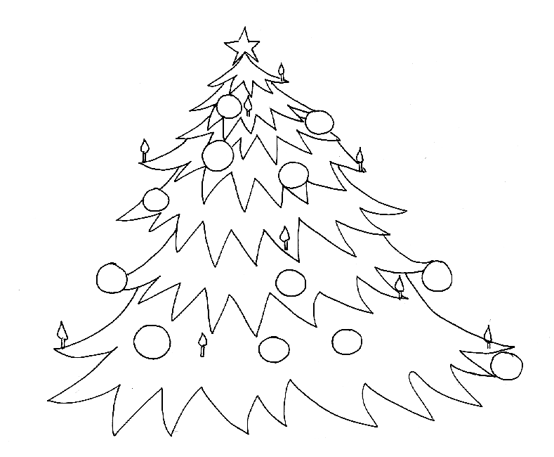 Dessin à colorier: Sapin de Noël (Objets) #167655 - Coloriages à Imprimer Gratuits