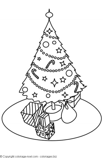 Dessin à colorier: Sapin de Noël (Objets) #167665 - Coloriages à Imprimer Gratuits