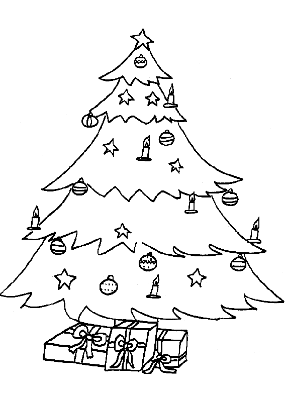 Dessin à colorier: Sapin de Noël (Objets) #167678 - Coloriages à Imprimer Gratuits