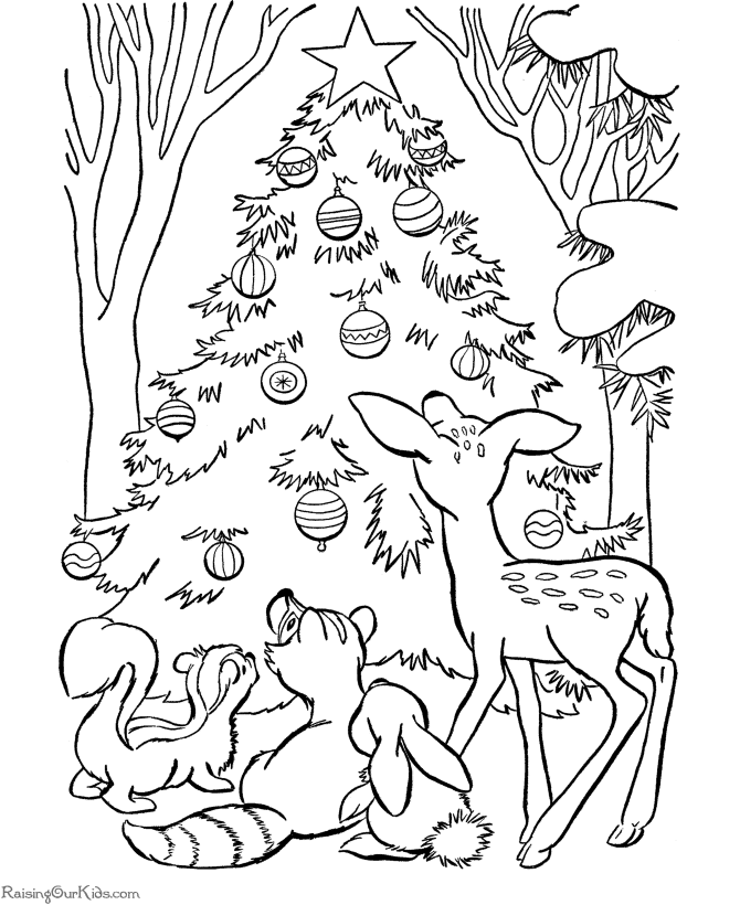 Dessin à colorier: Sapin de Noël (Objets) #167718 - Coloriages à Imprimer Gratuits