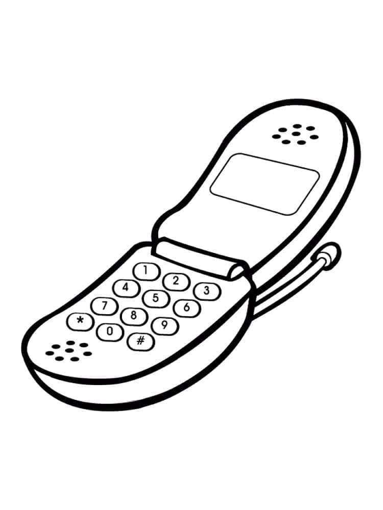 Coloriage gratuit Téléphone #192608 de la collection Objets à imprimer