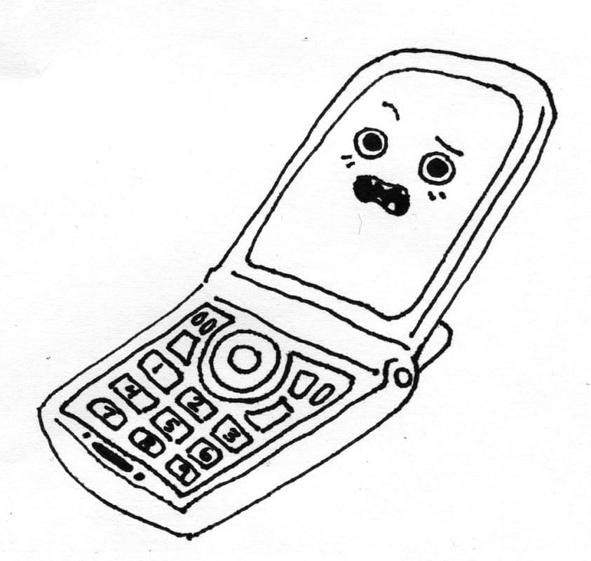 Coloriage gratuit Téléphone #192612 de la collection Objets à imprimer