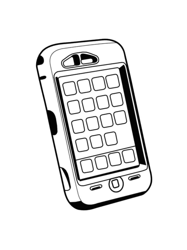 Coloriage gratuit Téléphone #192617 de la collection Objets à imprimer