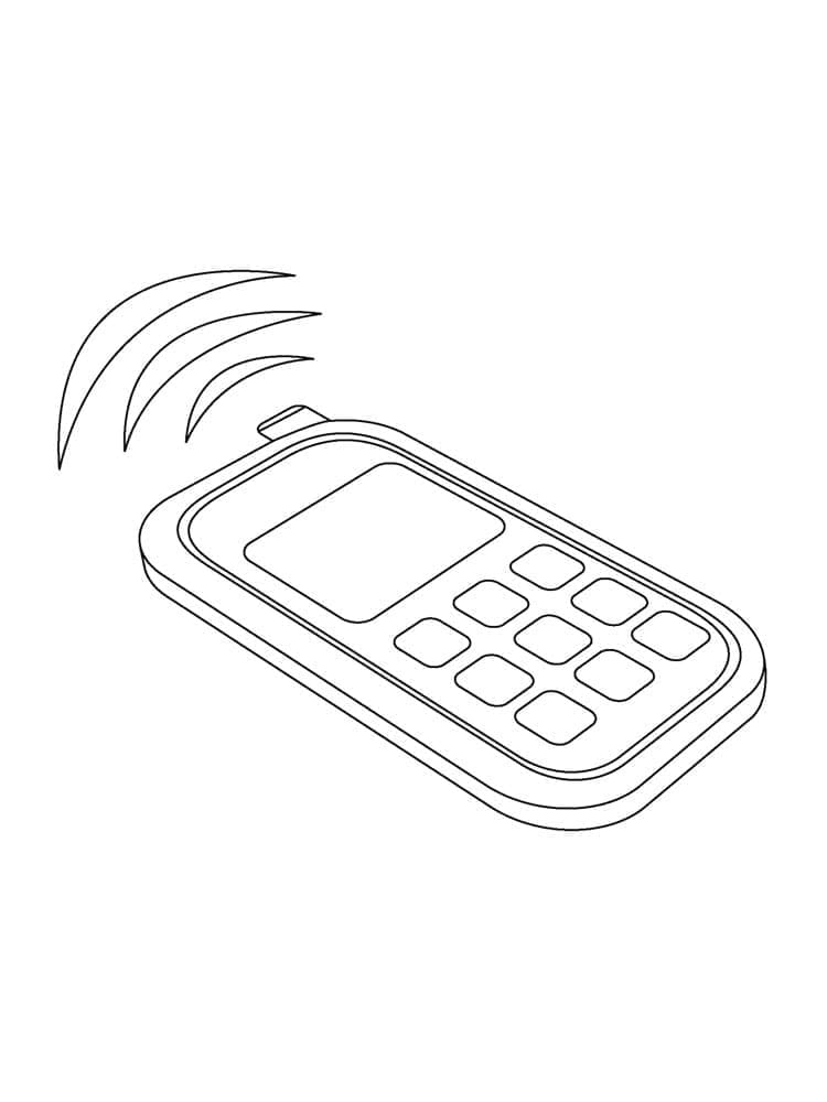 Coloriage gratuit Téléphone #192622 de la collection Objets à imprimer