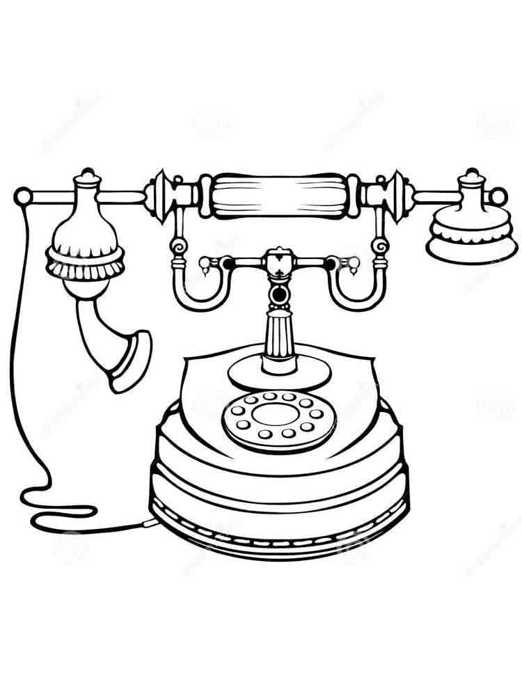 Coloriage gratuit Téléphone #192629 de la collection Objets à imprimer