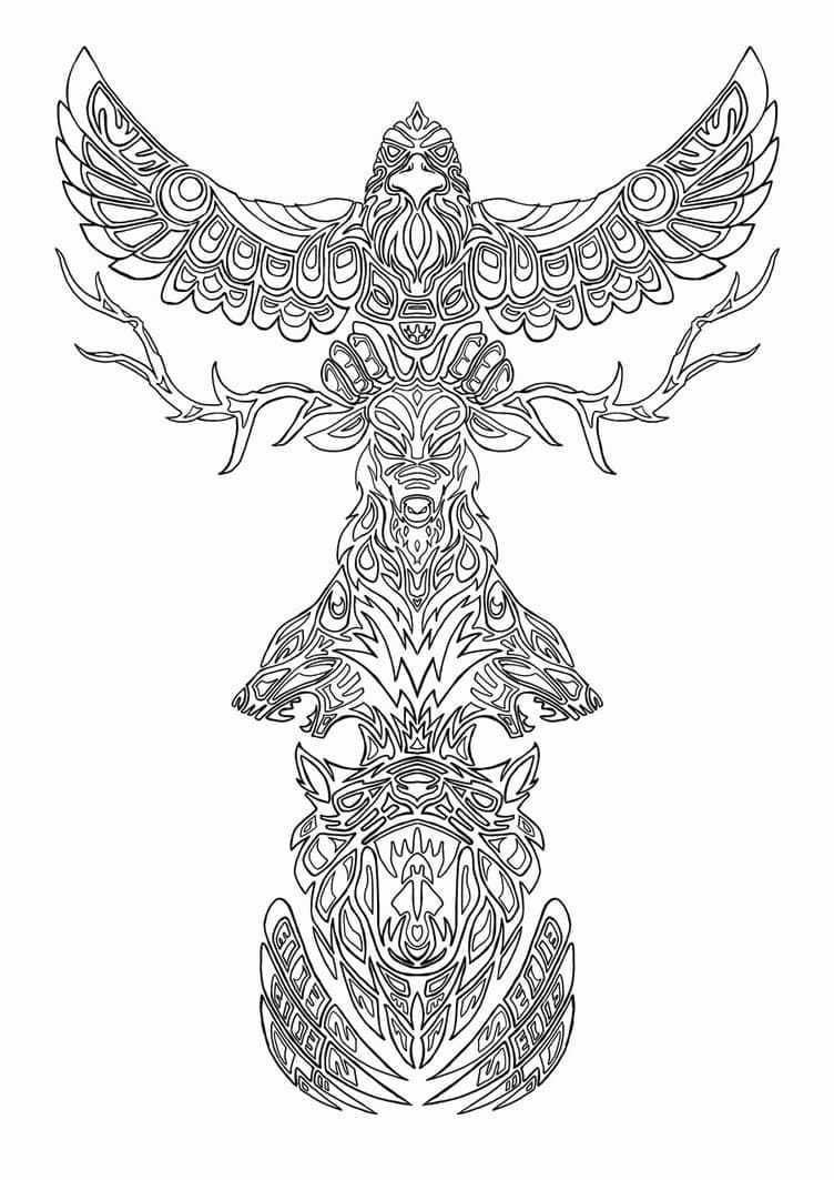 Coloriage gratuit Totem #203094 de la collection Objets à imprimer