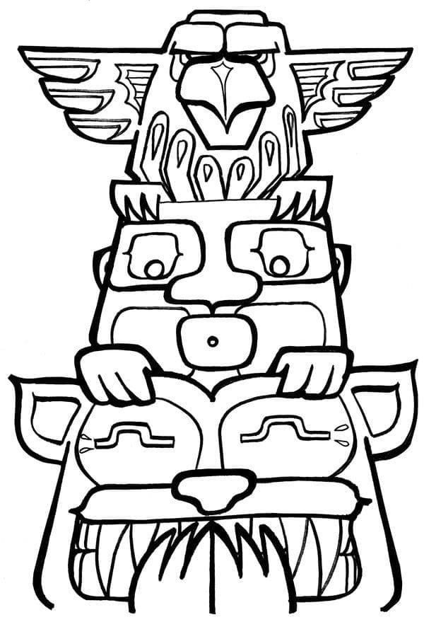 Coloriage gratuit Totem #203099 de la collection Objets à imprimer