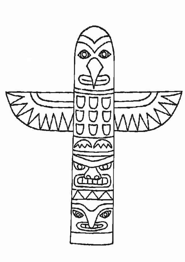 Coloriage imprimable Totem #203104 de la collection Objets à colorier aux crayons