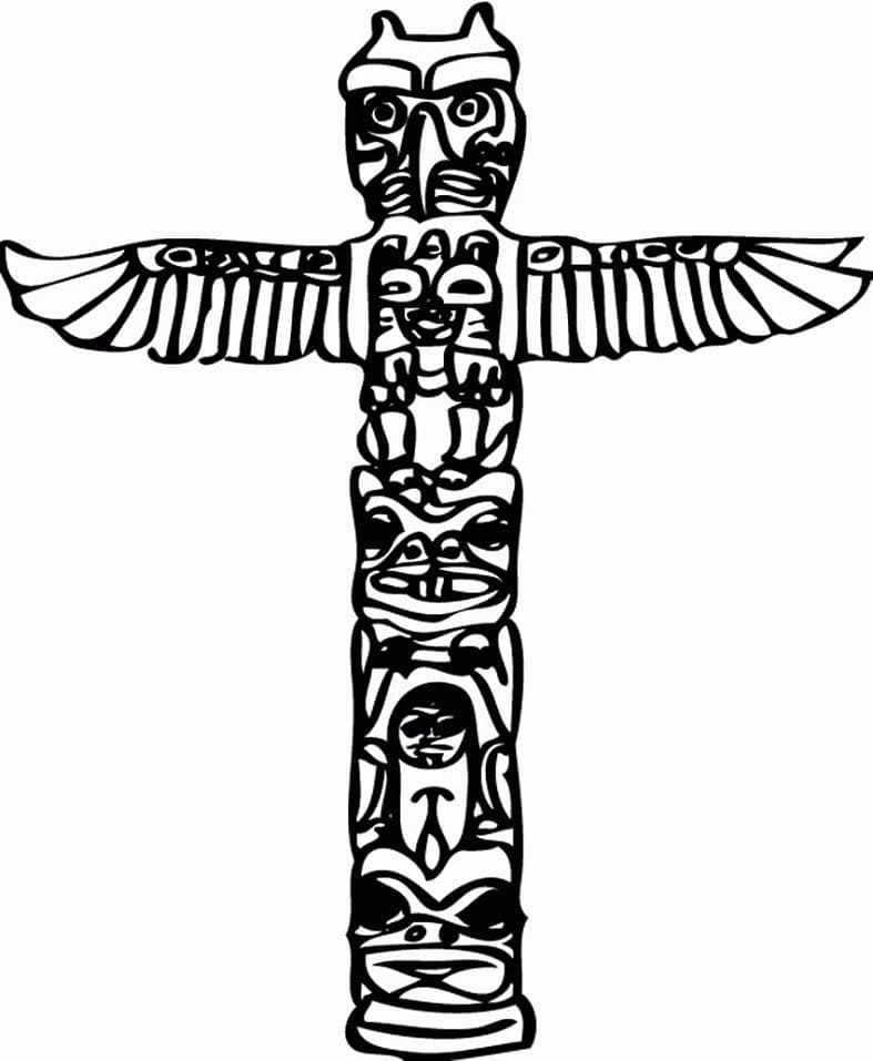 Coloriage gratuit Totem #203118 de la collection Objets à imprimer