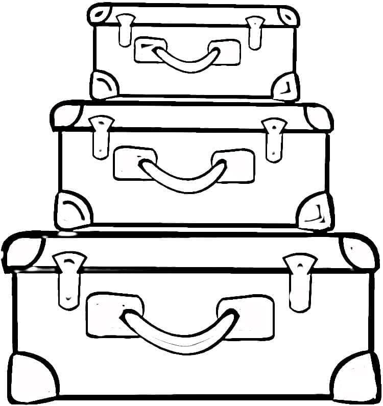 Coloriage gratuit Valise #217426 de la collection Objets à imprimer