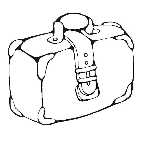 Illustration au trait Valise #217438 de la collection Objets à colorier gratuitement