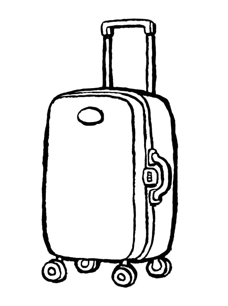 Coloriage gratuit Valise #217440 de la collection Objets à imprimer