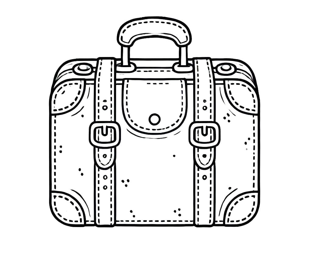 Coloriage gratuit Valise #217445 de la collection Objets à imprimer