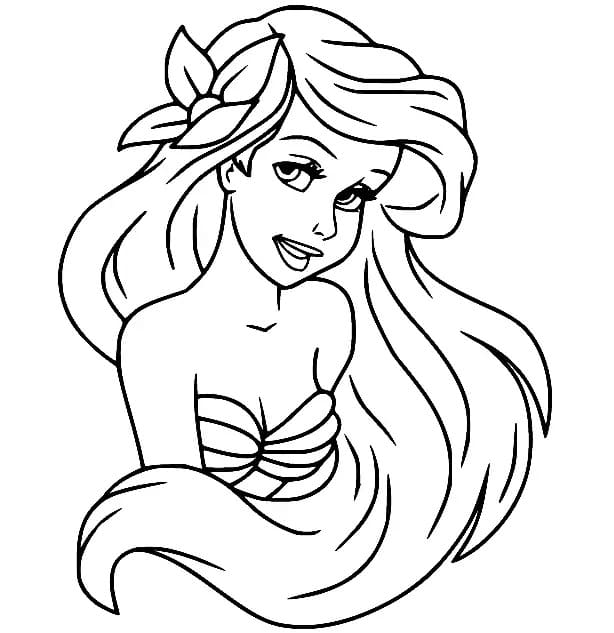 Dessin à colorier: Ariel (Personnages de dessins animés) #178409 - Coloriages à Imprimer Gratuits