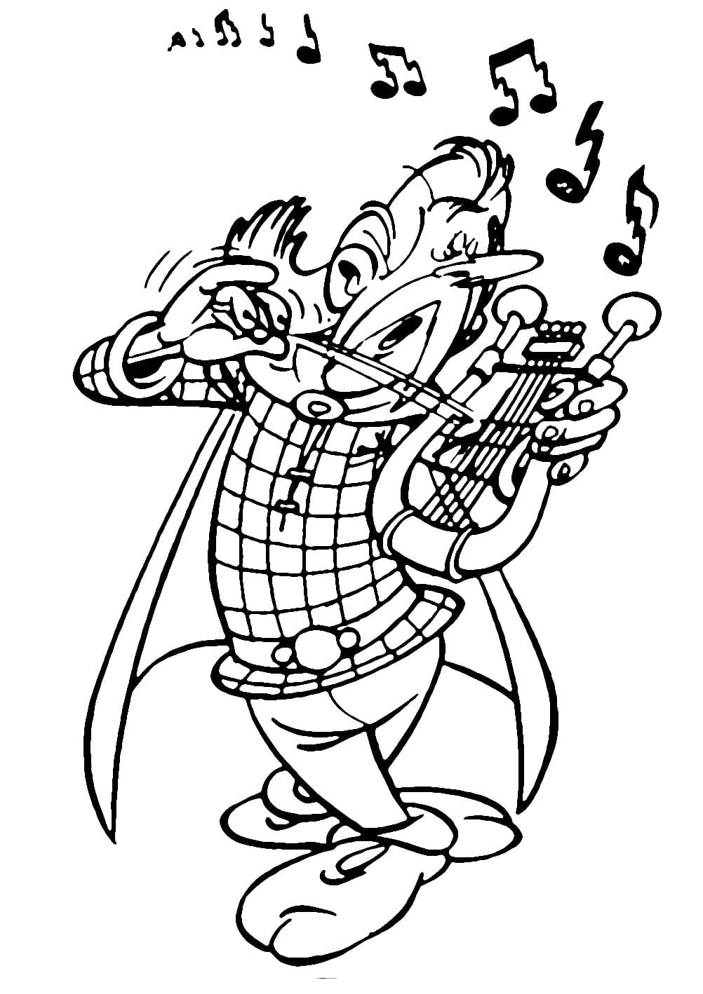 Illustration au trait Assurancetourix #189671 de la collection Personnages de dessins animés à colorier gratuitement