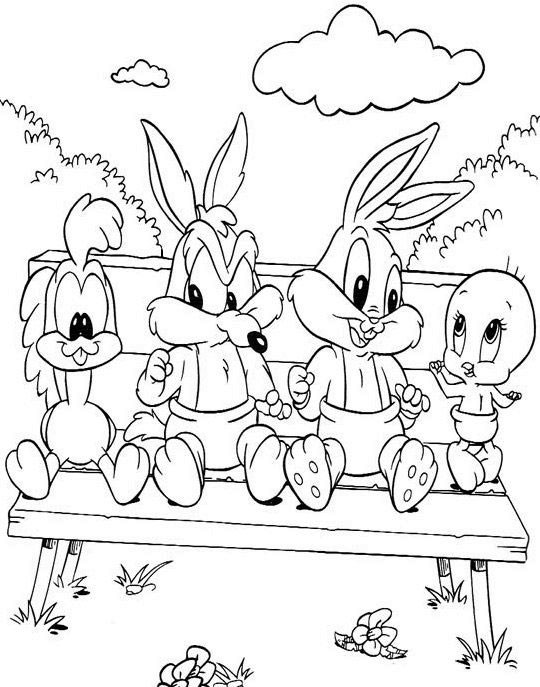 Dessin à colorier: Baby Looney Tunes (Personnages de dessins animés) #26509 - Coloriages à Imprimer Gratuits