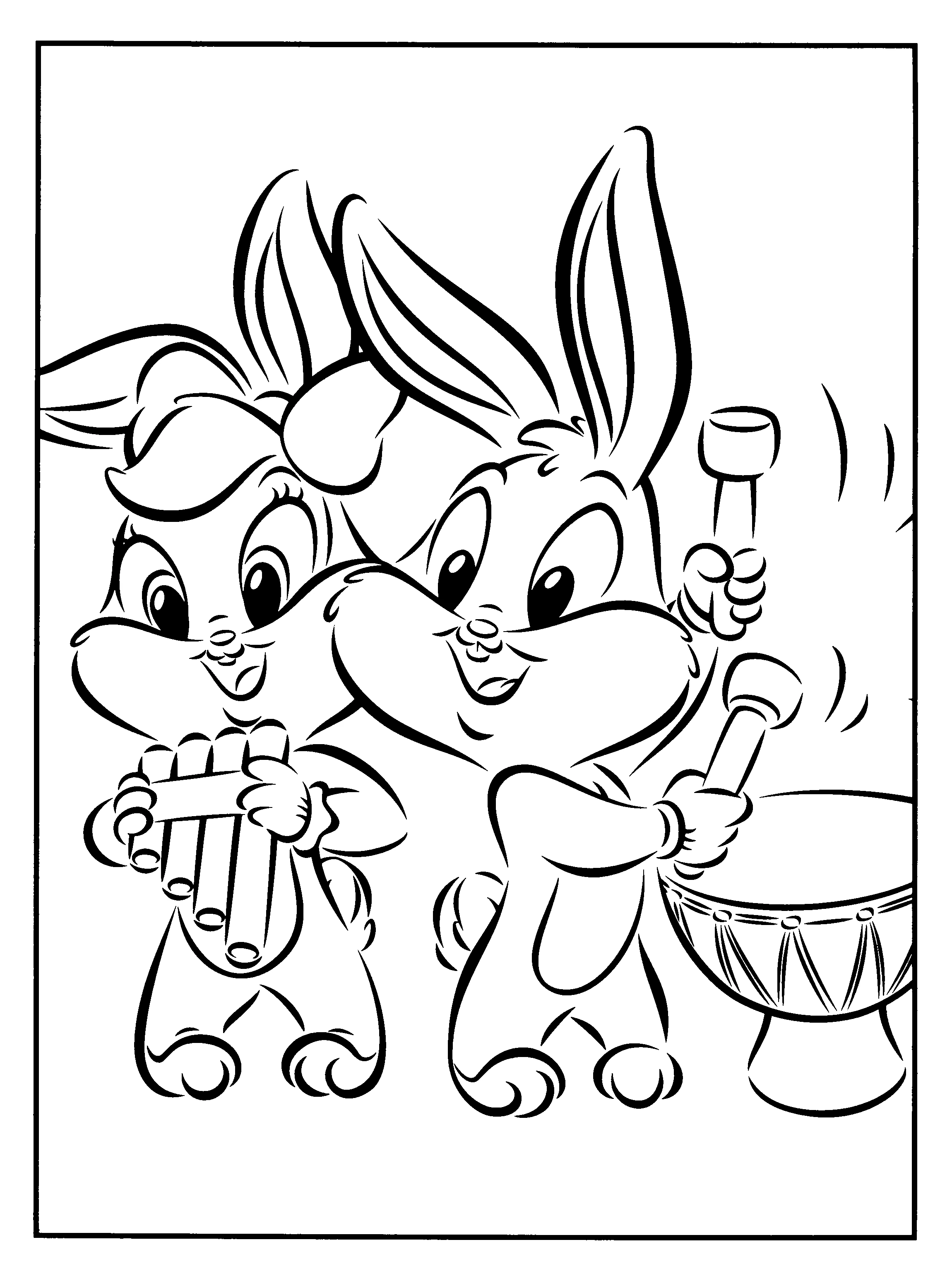 Dessin à colorier: Baby Looney Tunes (Personnages de dessins animés) #26514 - Coloriages à Imprimer Gratuits