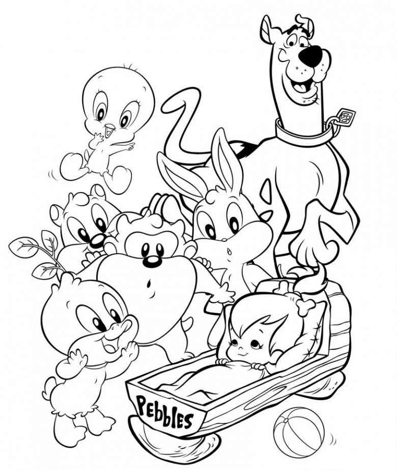Dessin à colorier: Baby Looney Tunes (Personnages de dessins animés) #26564 - Coloriages à Imprimer Gratuits