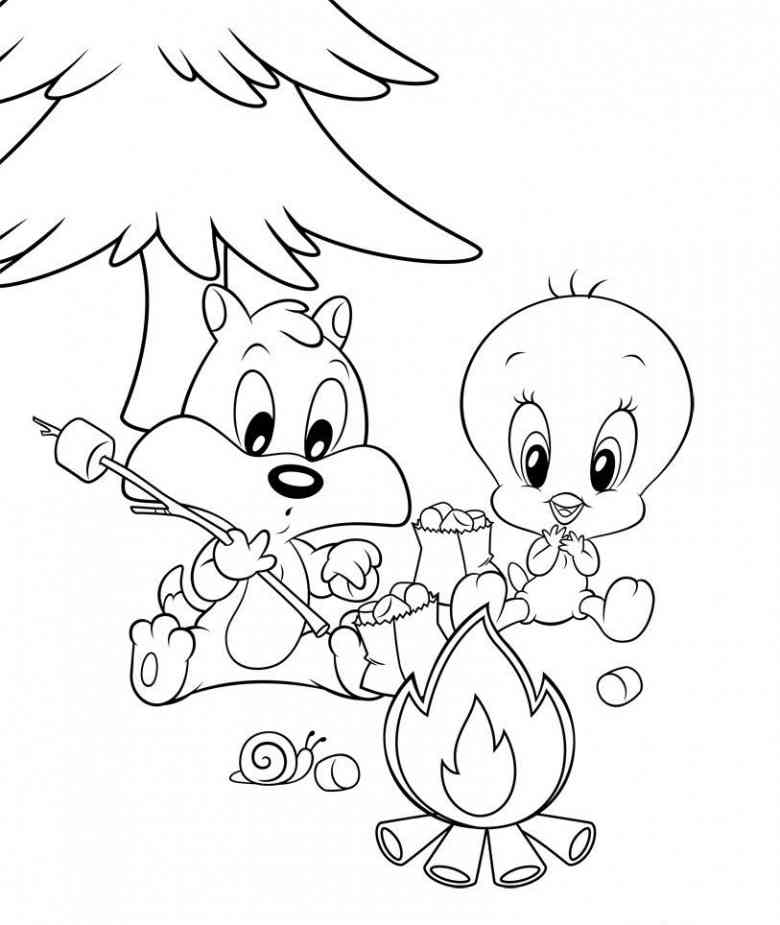 Dessin à colorier: Baby Looney Tunes (Personnages de dessins animés) #26587 - Coloriages à Imprimer Gratuits