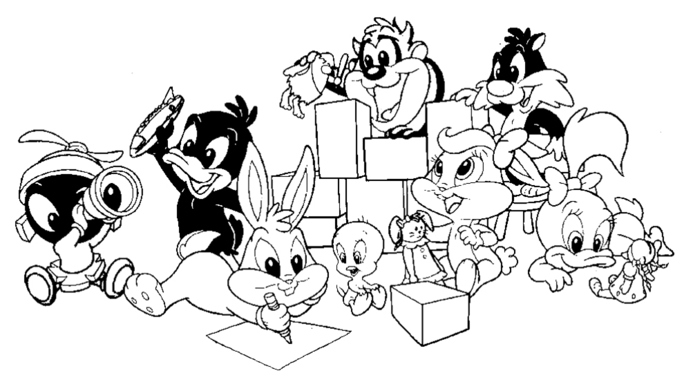 Dessin à colorier: Baby Looney Tunes (Personnages de dessins animés) #26638 - Coloriages à Imprimer Gratuits