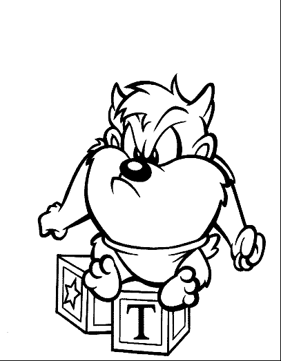 Dessin à colorier: Baby Looney Tunes (Personnages de dessins animés) #26668 - Coloriages à Imprimer Gratuits