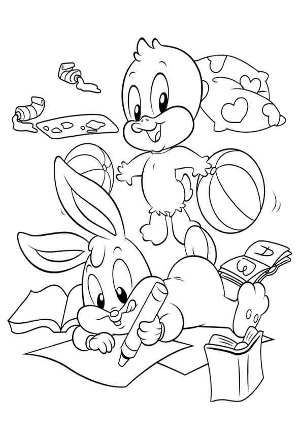 Dessin à colorier: Baby Looney Tunes (Personnages de dessins animés) #26682 - Coloriages à Imprimer Gratuits