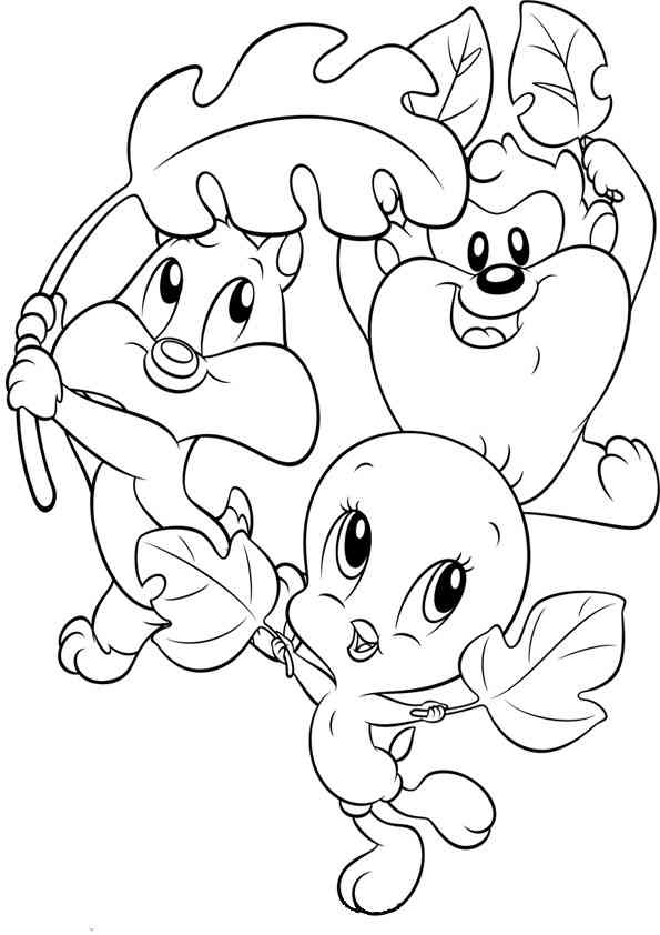 Dessin à colorier: Baby Looney Tunes (Personnages de dessins animés) #26691 - Coloriages à Imprimer Gratuits