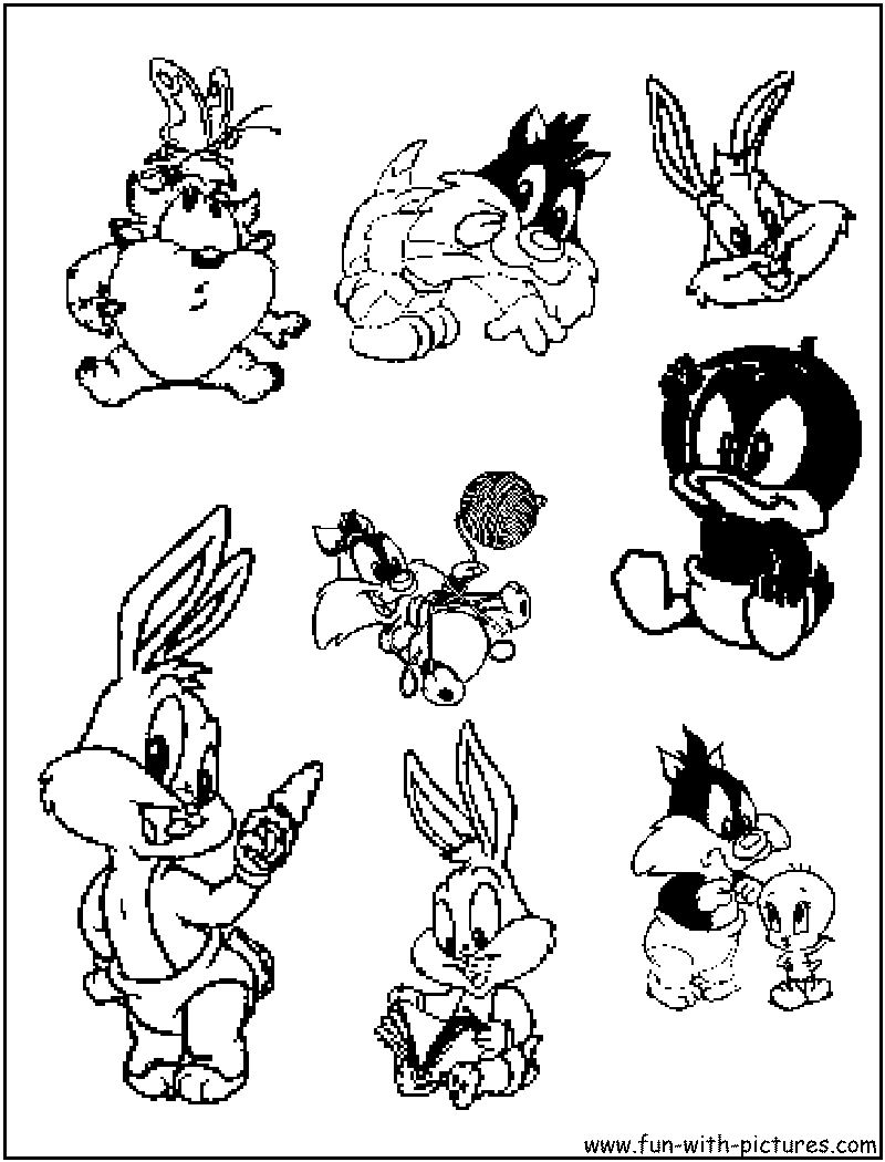 Dessin à colorier: Baby Looney Tunes (Personnages de dessins animés) #26695 - Coloriages à Imprimer Gratuits