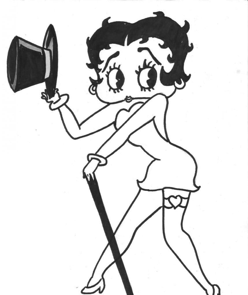 Coloriage gratuit Betty Boop #203053 de la collection Personnages de dessins animés à imprimer Coloriage gratuit Betty Boop #203053 de la collection Personnages de dessins animés à imprimer