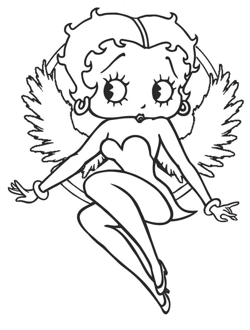 Coloriage imprimable Betty Boop #203063 de la collection Personnages de dessins animés à colorier aux crayons Coloriage imprimable Betty Boop #203063 de la collection Personnages de dessins animés à colorier aux crayons