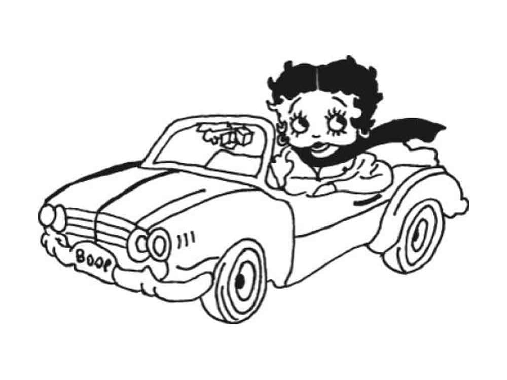Coloriage gratuit pour enfants et adultes Betty Boop #203065, collection Personnages de dessins animés