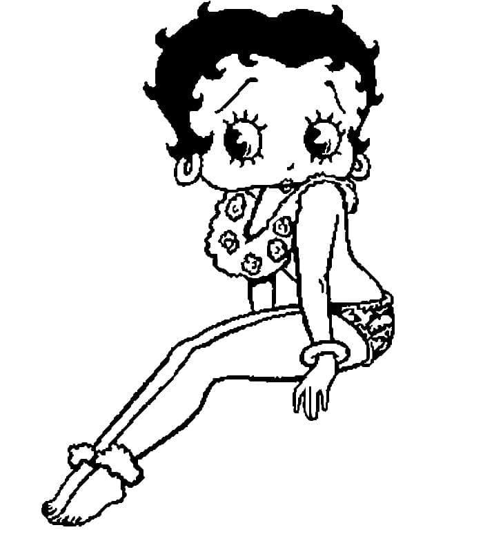 Coloriage à imprimer Betty Boop #203092 de la série Personnages de dessins animés, gratuit pour enfants et adultes