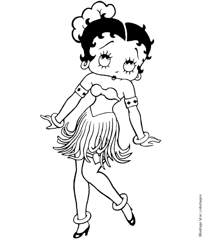 Coloriage à imprimer Betty Boop #25917 de la série Personnages de dessins animés, gratuit pour enfants et adultes Coloriage à imprimer Betty Boop #25917 de la série Personnages de dessins animés, gratuit pour enfants et adultes