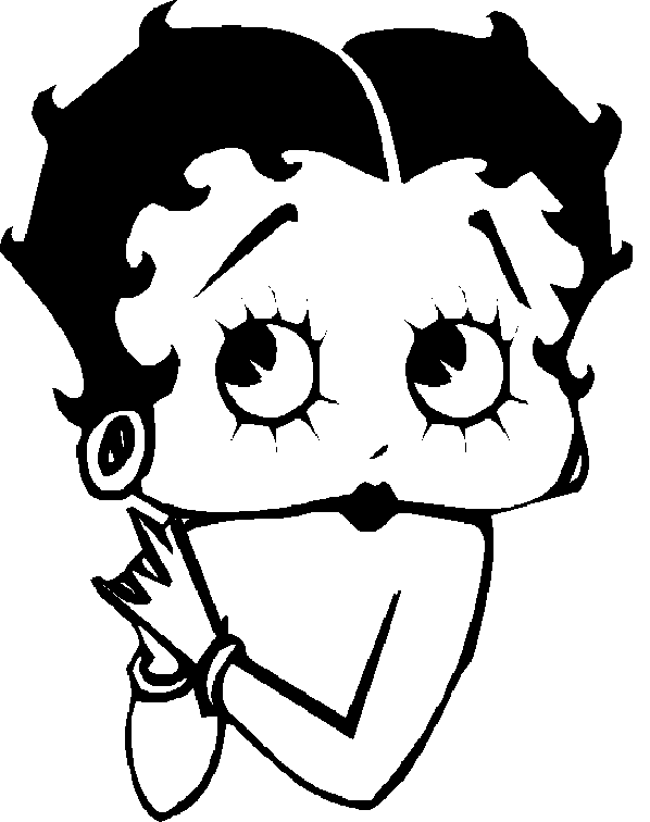 Coloriage gratuit pour enfants et adultes Betty Boop #25923, collection Personnages de dessins animés