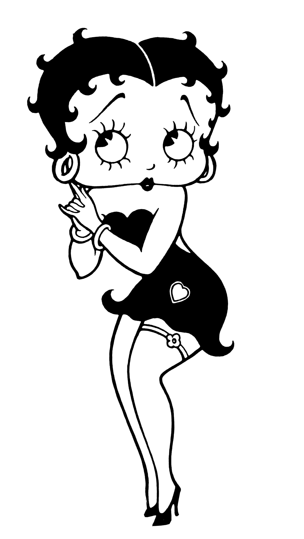 Coloriage gratuit Betty Boop #25925 de la collection Personnages de dessins animés à imprimer