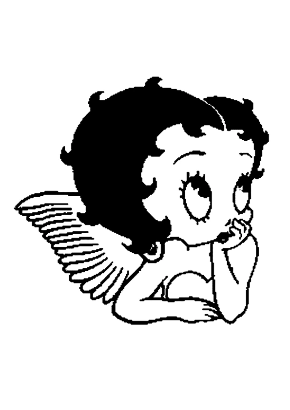 Coloriage à imprimer Betty Boop #25997 de la série Personnages de dessins animés, gratuit pour enfants et adultes
