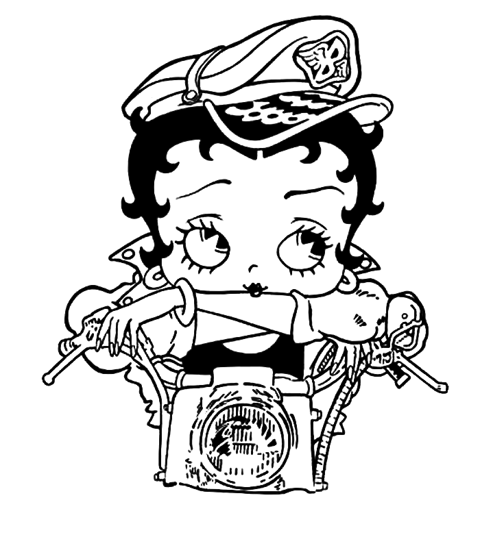 Coloriage gratuit pour enfants et adultes Betty Boop #26050, collection Personnages de dessins animés