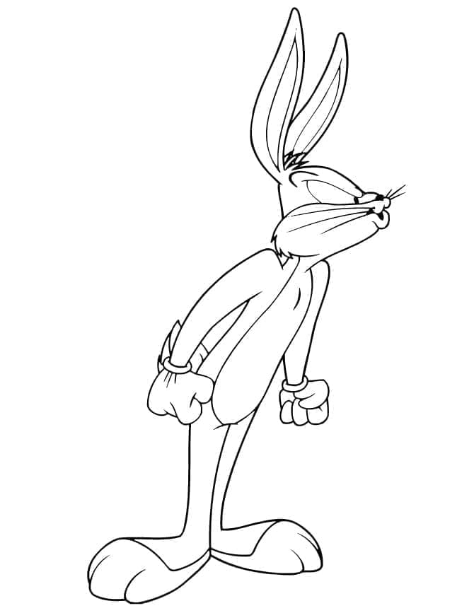 Coloriage à imprimer Bugs Bunny #203604 de la série Personnages de dessins animés, gratuit pour enfants et adultes