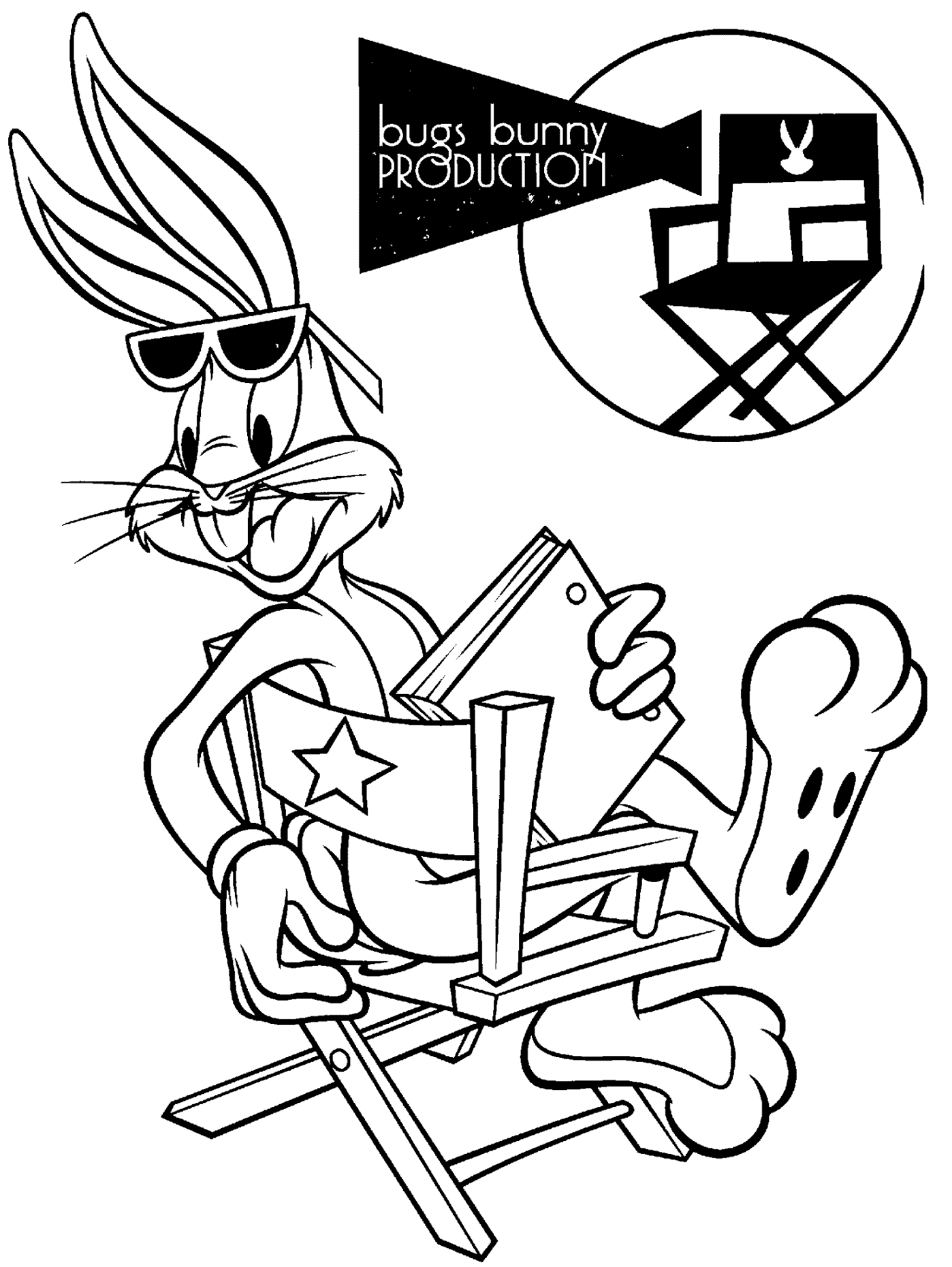 Dessin à colorier: Bugs Bunny (Personnages de dessins animés) #26317 - Coloriages à Imprimer Gratuits