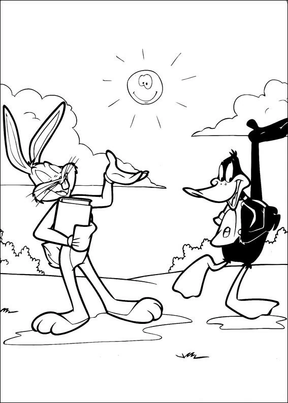 Dessin à colorier: Bugs Bunny (Personnages de dessins animés) #26366 - Coloriages à Imprimer Gratuits