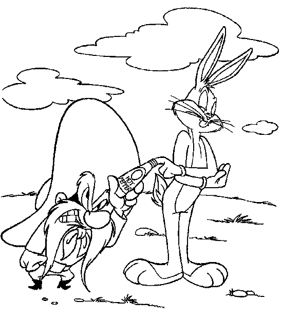 Coloriage gratuit pour enfants et adultes Bugs Bunny #26383, collection Personnages de dessins animés