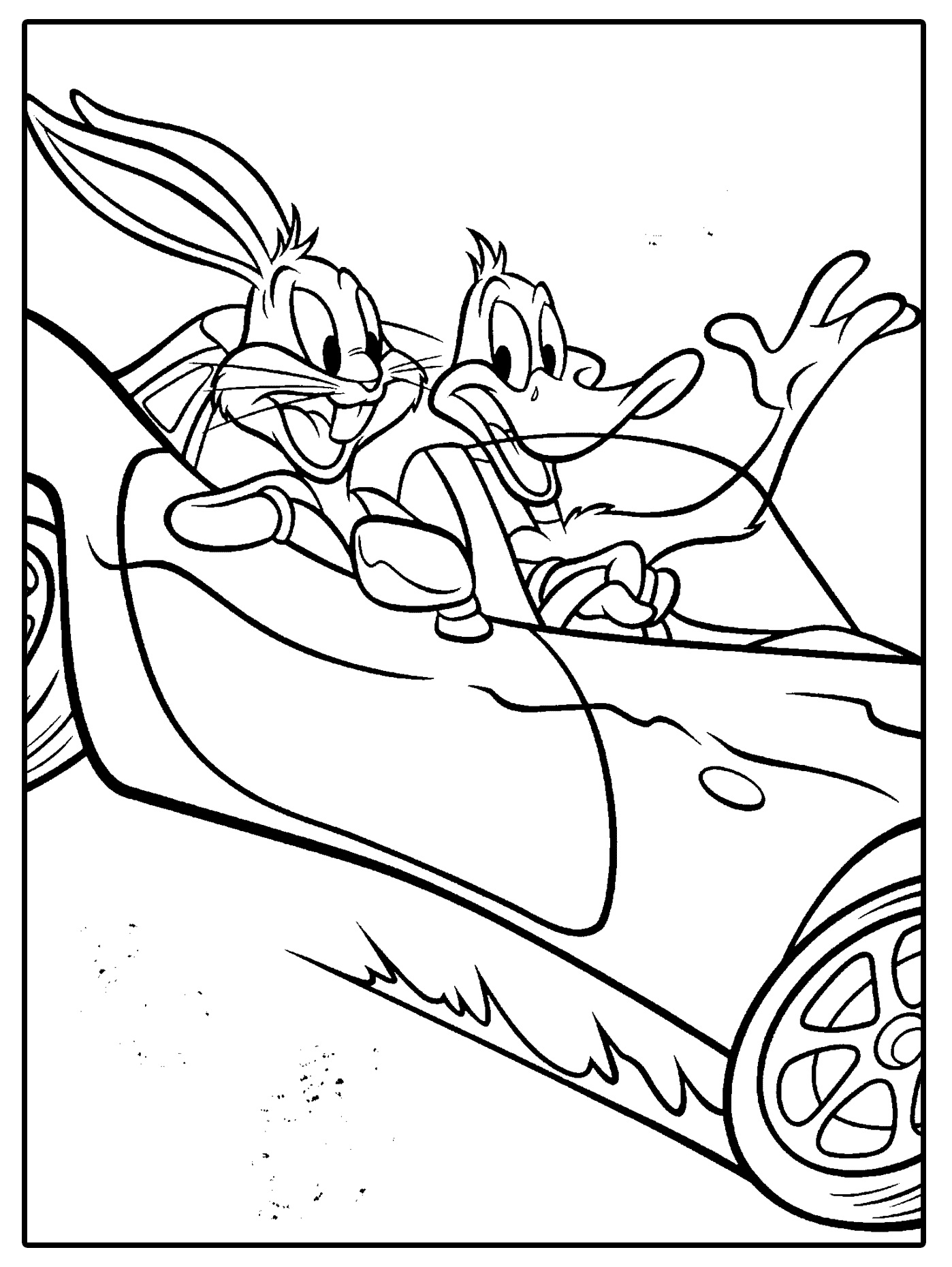 Page de coloriage Bugs Bunny #26411, collection Personnages de dessins animés, à imprimer et colorier