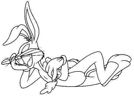 Coloriage gratuit pour enfants et adultes Bugs Bunny #26418, collection Personnages de dessins animés