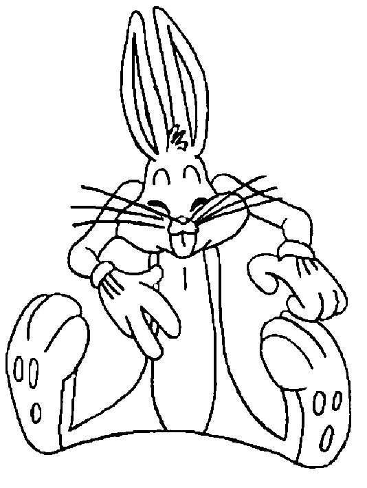 Dessin à colorier: Bugs Bunny (Personnages de dessins animés) #26434 - Coloriages à Imprimer Gratuits