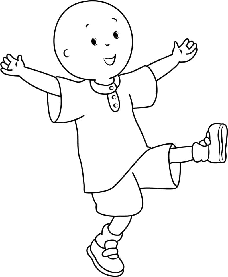 Coloriage imprimable Caillou #178537 de la collection Personnages de dessins animés à colorier aux crayons
