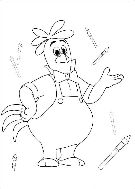 Coloriage imprimable Calimero #202690 de la collection Personnages de dessins animés à colorier aux crayons