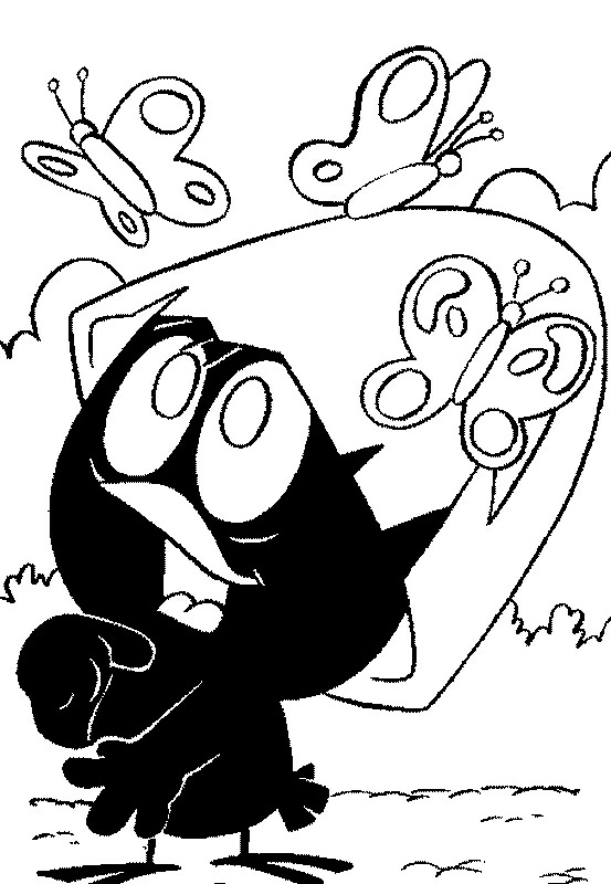 Joli coloriage Calimero #35761 de la collection Personnages de dessins animés, prêt à imprimer pour petits et grands
