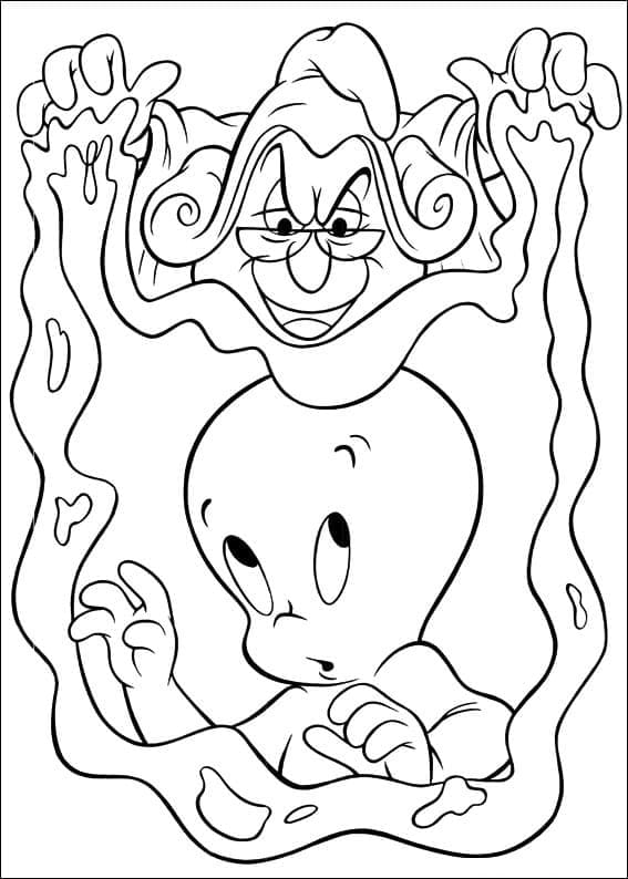 Coloriage gratuit Casper #203188 de la collection Personnages de dessins animés à imprimer