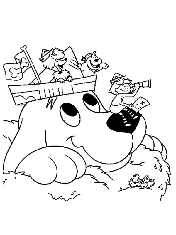 Coloriage gratuit Clifford #197939 de la collection Personnages de dessins animés à imprimer